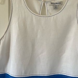 Tommy Bahama women’s linen color block dress size large- sleeveless